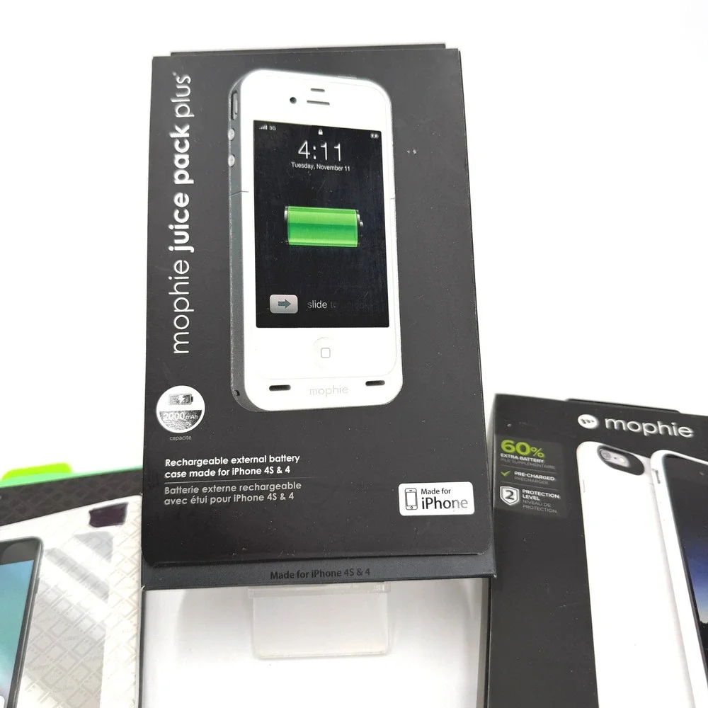 Mophie Juice Pack Battery Case Bundle iPhone 4 4S 6 Plus Cellet Screen Protector